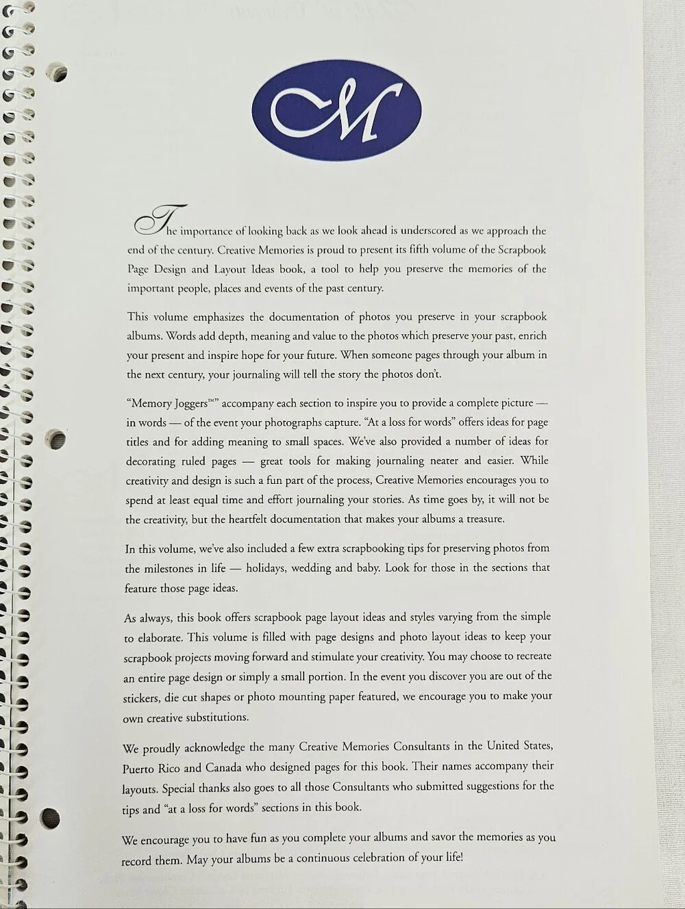 Creative Memories Scrapbook Page Design & Layout Ideas Volume V Book 1999